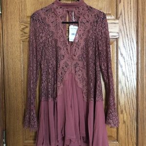 Free People lace tunic dress (NWT)